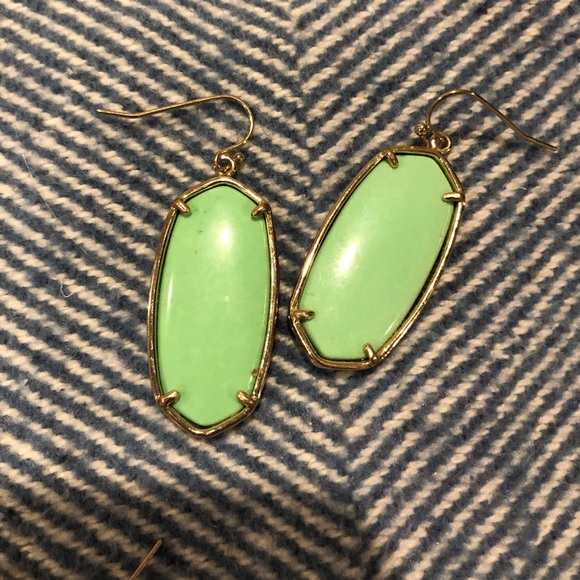Mint Green Kendra Scott Elle Earrings - Picture 3 of 4
